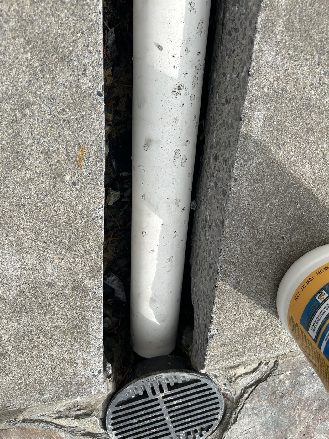 Weatherproof sealing around the drain connection