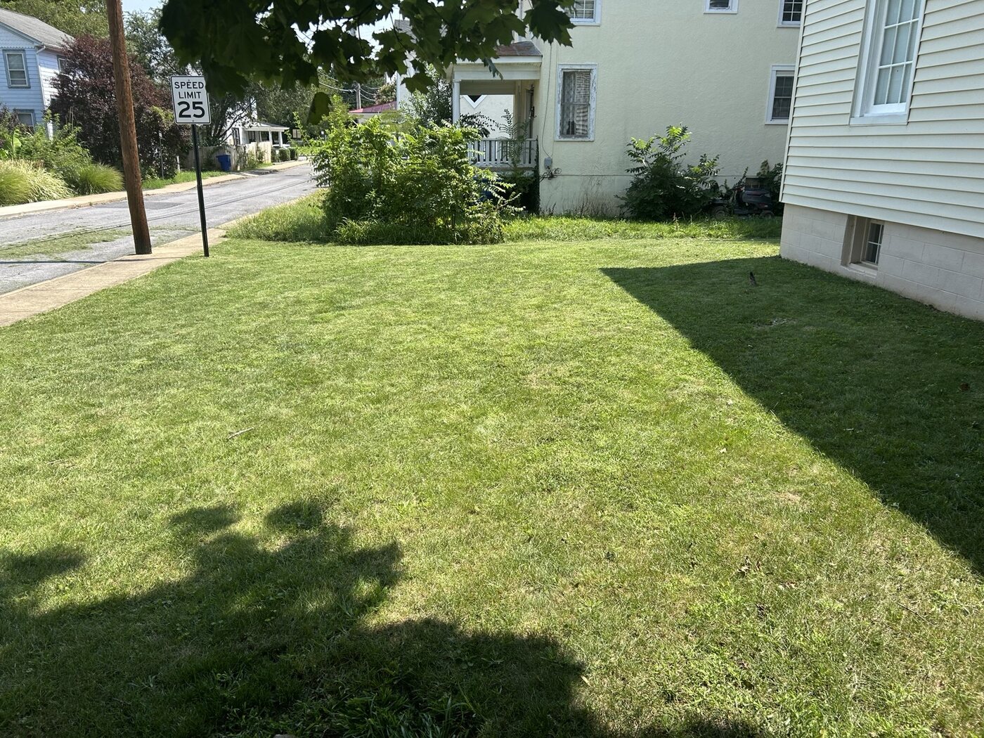 Completed mowing and grounds care