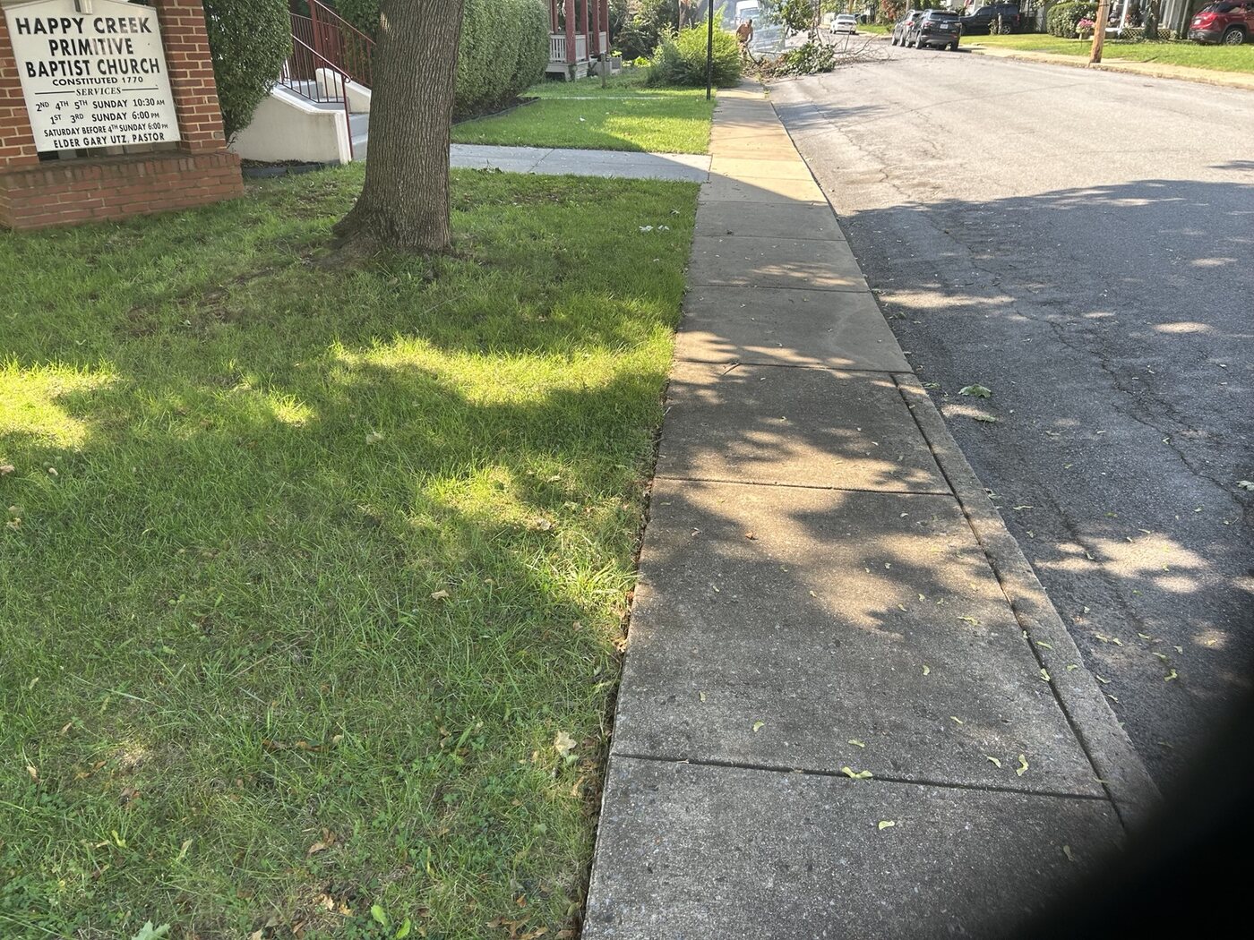 Sidewalk and grounds cleanup